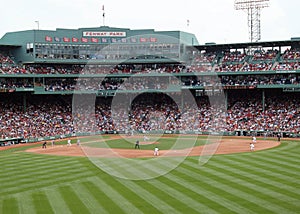 Pitcher Tim Wakefield throws a pitch at Fenway