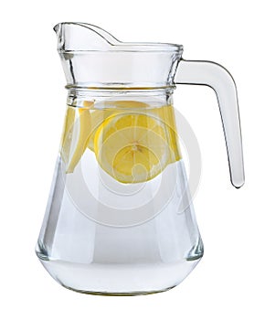 Džbán z voda citrón plátky 