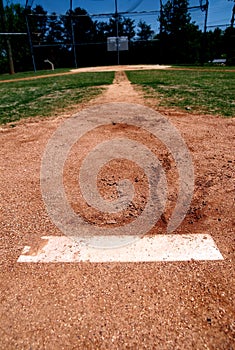 Pitchers mound on baseball field