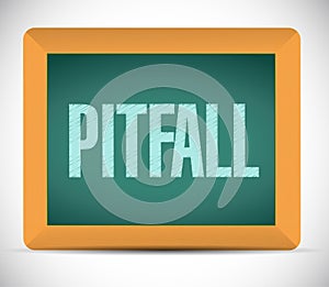 pitfall board sign illustration design