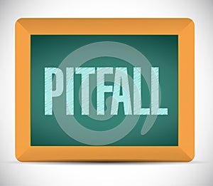 pitfall board sign illustration design photo