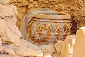 Pithoi, or storage jars, at Knossos palace, Crete