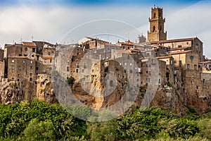 Pitigliano city on the cliff, Tuscany, Italy