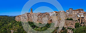 Pitigliano medieval town in Tuscany Italy