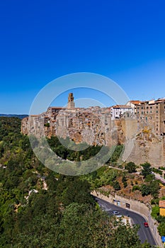 Pitigliano medieval town in Tuscany Italy