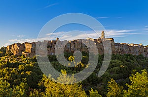 Pitigliano medieval town in Tuscany Italy