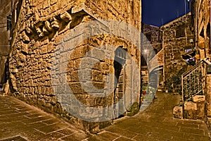 Pitigliano, Tuscany, Italy: alley in the old town