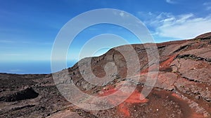 Piton Chisny on Reunion Island drone view