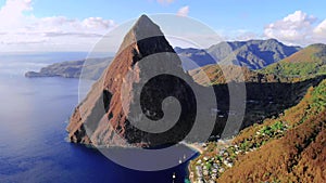 Pitons of Saint Lucia or St Lucia Caribbean