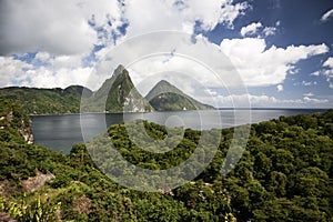 Pitons of St. Lucia photo