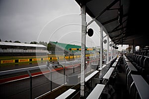 The pits at Montreal Grand prix