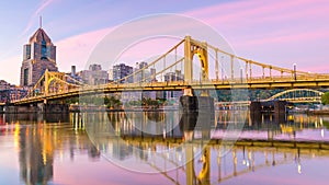 Pittsburgh city downtown skyline USA