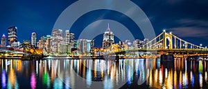 Pittsburgh downtown skyline panorama