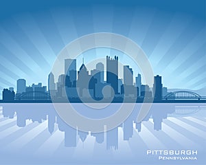 Pittsburgh, Pennsylvania city skyline silhouette