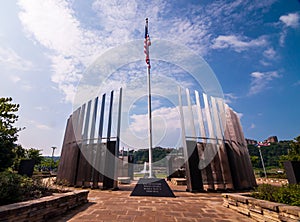 Pittsburgh, Pennsylvania, USA 7/6/2019 The Pittsburgh World War Two Memorial on the north side of the city