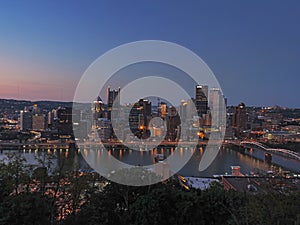 Pittsburgh Skyline at Dusk