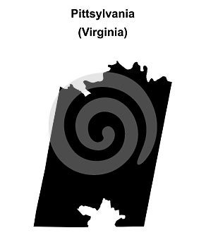 Pittsylvania outline map