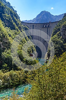 Piva hydroelectric power plants dam