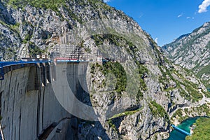 Piva hydroelectric power plants dam