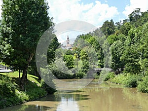 Pivka river in Postojna