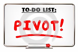 Pivot Change Adapt Business Model Rethink Writing Word photo