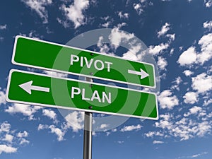 Pivot plan traffic sign