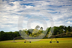 Pivot sprinkler irrigation system, agriculture industry