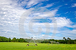 Pivot sprinkler irrigation system, agriculture industry