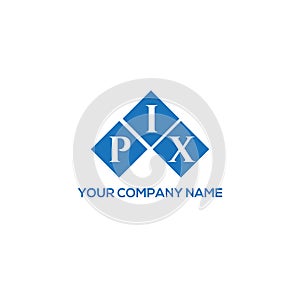 PIX letter logo design on WHITE background. PIX creative initials letter logo concept. PIX letter design