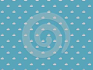 Pixel 8 bit cloud background - seamless pattern