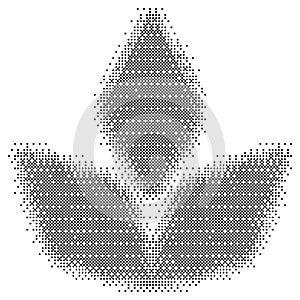 Pixel Abstract Shape Gradient Art Halftone Style