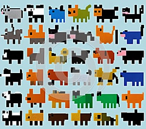 Pixel Animals, Generative AI Illustration