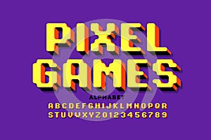 Pixel arcade games style font