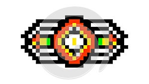 Pixel Art Aztec Pattern Border, vector design Generative AI