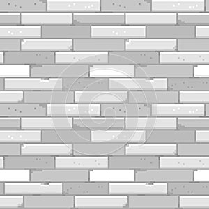 Pixel art brick wall seamless pattern