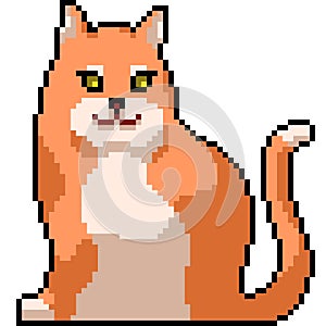 pixel art of cat liquid melt