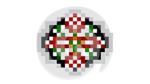 Pixel Art Cross Geometric Pattern, vector design Generative AI