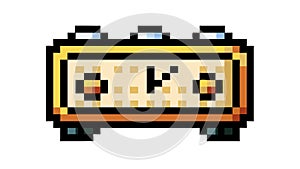 Pixel Art Digital Clock Timer Icon, vector design Generative AI