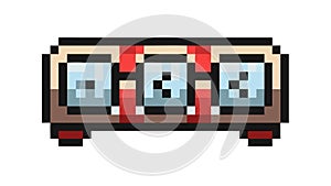 Pixel Art Digital Counter Display for Game UI, vector design Generative AI