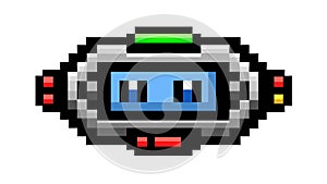 Pixel Art Digital Device with Circular Display, vector design Generative AI