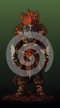 Pixel art druid character