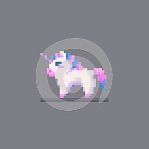 Pixel art fairy little unicorn personage photo