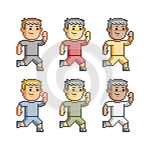 Pixel art funny runners