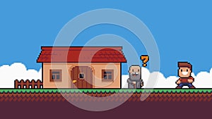 Pixel Art Game Scene