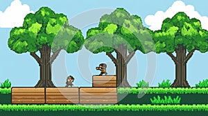 Pixel Art Game Scene photo