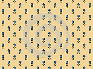 Pixel art gold first place medal background - high res seamless pattern