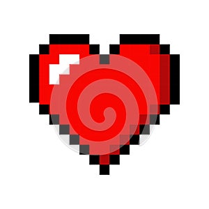 Pixel art heart love color icon valentine photo