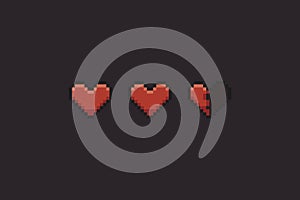 Pixel Art Hearts