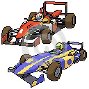Pixel art isolated race car