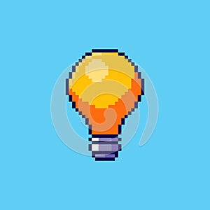 Pixel art Lightbulb game asset design